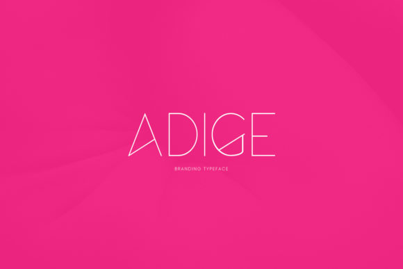 Adige: A Thin Modern Sans Serif Font for Crafters