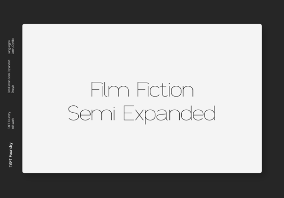 Film Fiction Semi-Expanded for Modern Editorial Typography